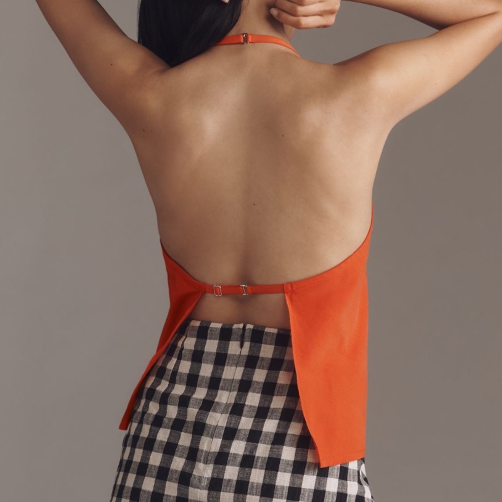 ANTHROPOLOGIE➕NWT Linen Blend Halter Top